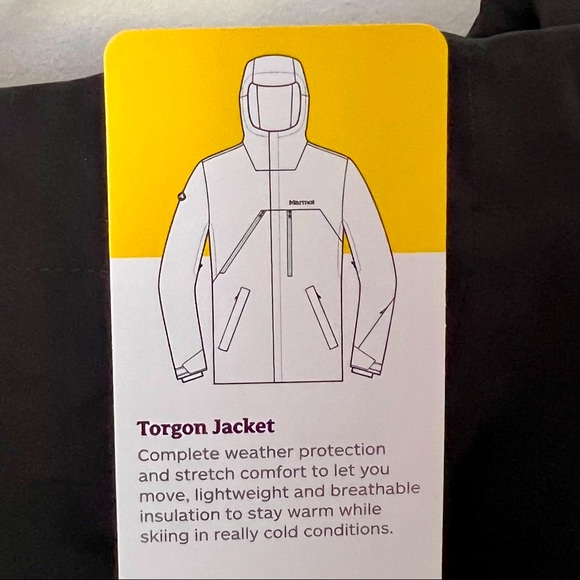 NWTs Marmot Torgon Insulated Ski Jacket. Black/White. Medium - Picture 11 of 11